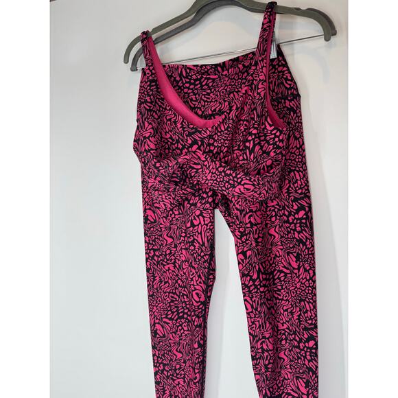 Carbon38 Pink and Black Leopard Print Joggers - Picture 2 of 9